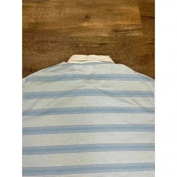 Mizzen + Main Men's Polo Striped Blue White Size 2XL Short Sleeve Golf Classic - Picture 8 of 9